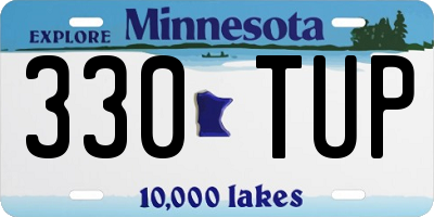 MN license plate 330TUP