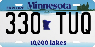 MN license plate 330TUQ
