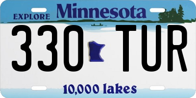 MN license plate 330TUR