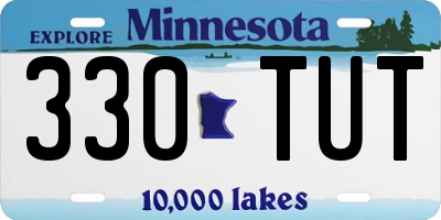 MN license plate 330TUT