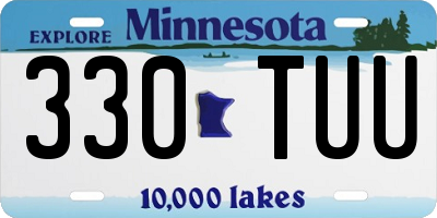 MN license plate 330TUU