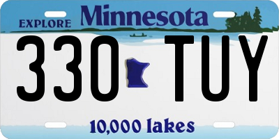 MN license plate 330TUY