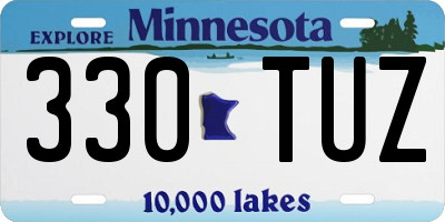 MN license plate 330TUZ