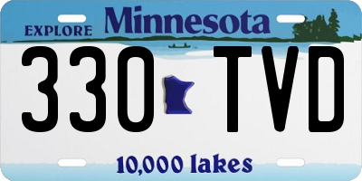 MN license plate 330TVD