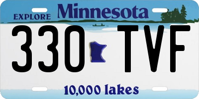 MN license plate 330TVF