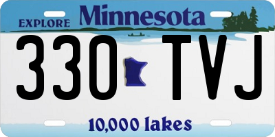 MN license plate 330TVJ