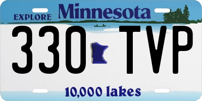 MN license plate 330TVP