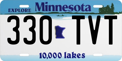MN license plate 330TVT
