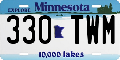 MN license plate 330TWM