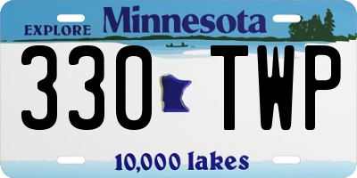 MN license plate 330TWP