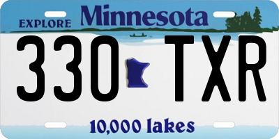 MN license plate 330TXR