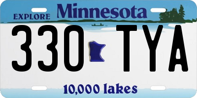 MN license plate 330TYA