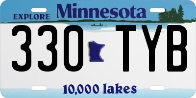 MN license plate 330TYB