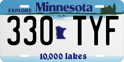 MN license plate 330TYF