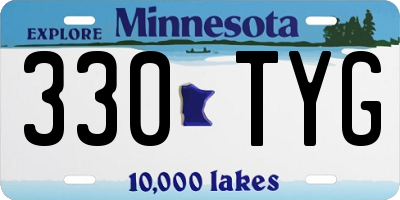 MN license plate 330TYG