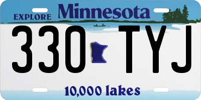 MN license plate 330TYJ