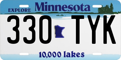 MN license plate 330TYK