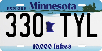 MN license plate 330TYL