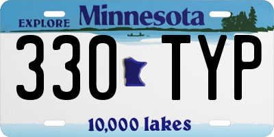 MN license plate 330TYP