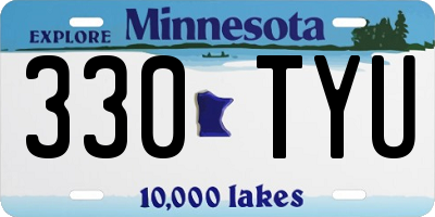 MN license plate 330TYU