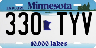 MN license plate 330TYV