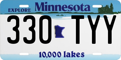 MN license plate 330TYY