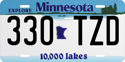 MN license plate 330TZD