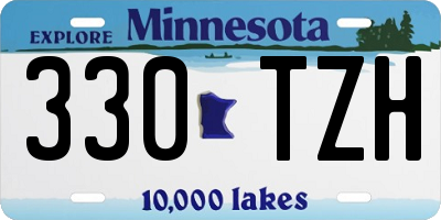 MN license plate 330TZH