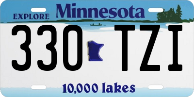 MN license plate 330TZI