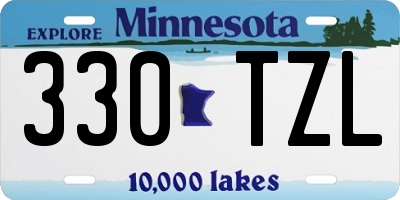 MN license plate 330TZL