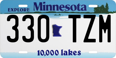 MN license plate 330TZM