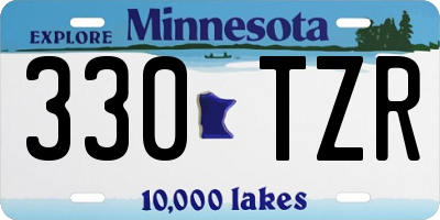 MN license plate 330TZR
