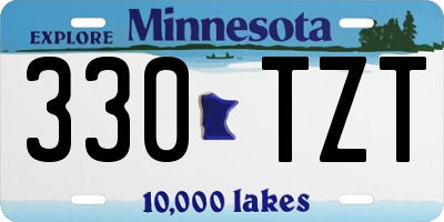 MN license plate 330TZT