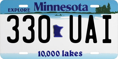 MN license plate 330UAI