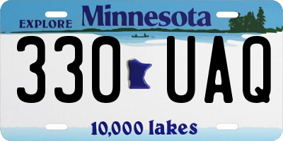 MN license plate 330UAQ