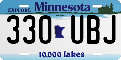 MN license plate 330UBJ