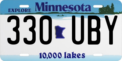 MN license plate 330UBY