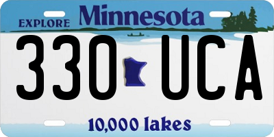 MN license plate 330UCA