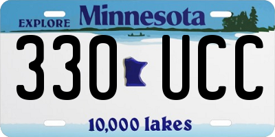 MN license plate 330UCC