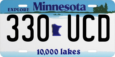 MN license plate 330UCD