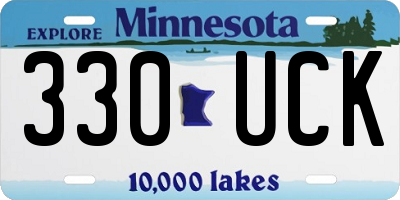 MN license plate 330UCK