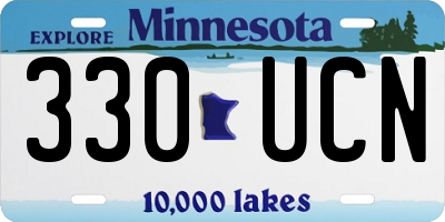 MN license plate 330UCN