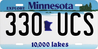 MN license plate 330UCS