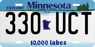 MN license plate 330UCT