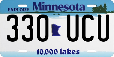 MN license plate 330UCU