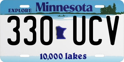 MN license plate 330UCV