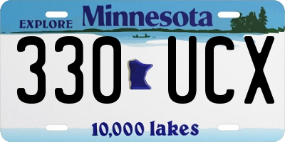 MN license plate 330UCX