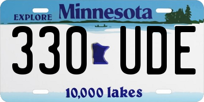 MN license plate 330UDE