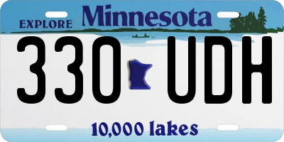 MN license plate 330UDH