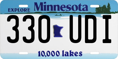 MN license plate 330UDI